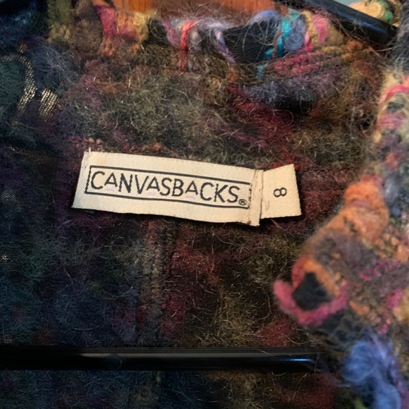 Canvasbacks vintage knit blazer with wood button - Picture 4 of 7